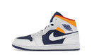 Air Jordan 1 Mid Royal Blue Laser Orange
