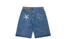 Corteiz C-Star Denim Jorts Faded Blue