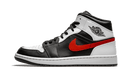 Air Jordan 1 Mid Black Chile Red White
