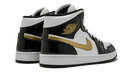 Air Jordan 1 Mid Patent Black White Gold