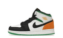 Air Jordan 1 Mid SE White Laser Orange Lucky Green